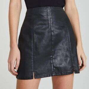 AG Adriano Goldschmied Adaline Paneled Mini Skirt Leatherette Mini Skirt